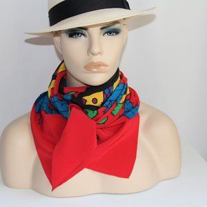 Vintage Silk Scapes Hand Painted Southwest Scarf